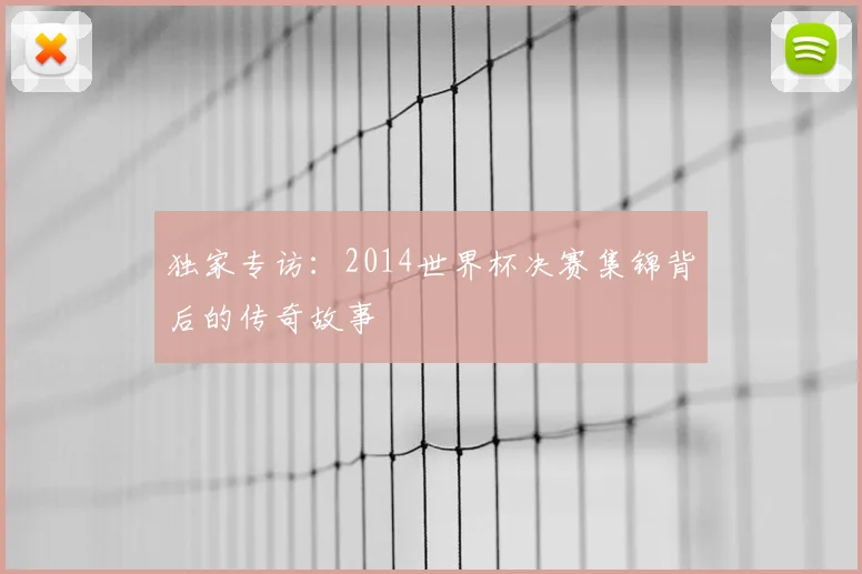 独家专访：2014世界杯决赛集锦背后的传奇故事